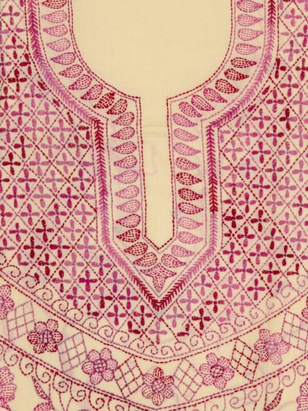 Handcrafted Different Shades Of Pink Kurta Set by Adrika