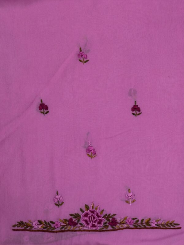 Georgette unstitched kurta with delicate hand embroidery