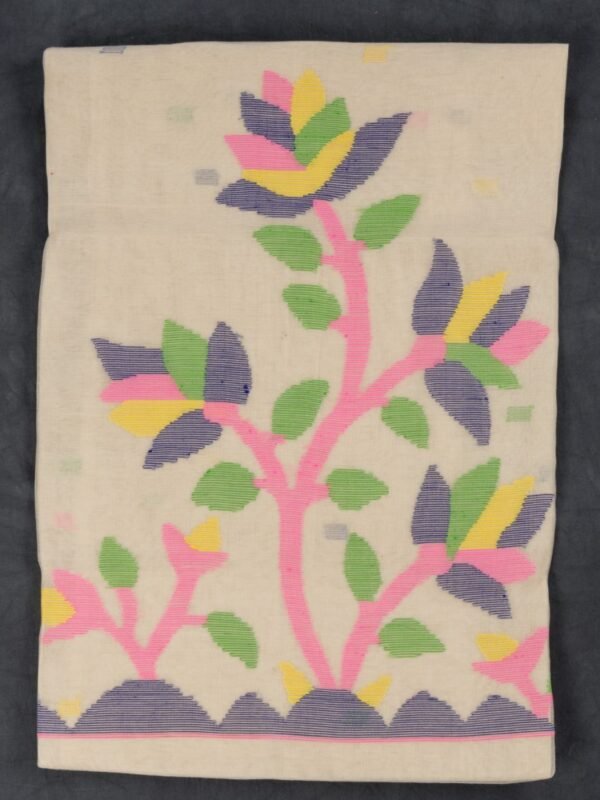 Adrika’s Muslin Dhakai Jamdani Unstitched Kurti & Dupatta