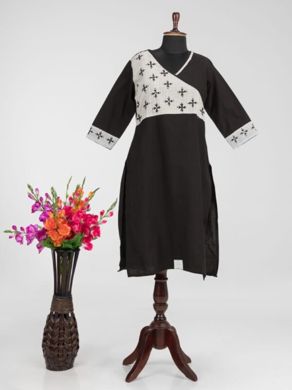 Artisanal Hand Embroidery on Adrika’s Khadi Cotton Kurti
