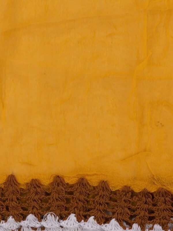 Designer Offwhite Cotton Hand Embroidered Lucknow Chikankari Unstitched 3-Piece Kurti Set by Adrika