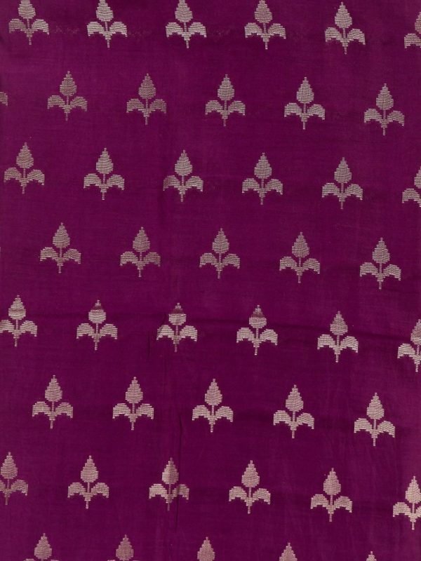 Munga Silk Wine Coloured Kurti & Dupatta Set with Zari Work