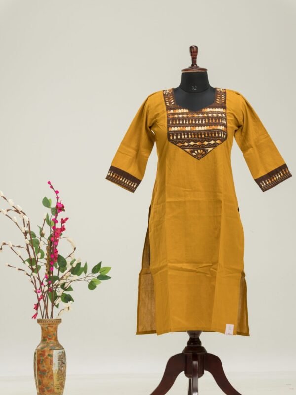 Adrika's Designer Khadi Cotton Embroidered Kurti