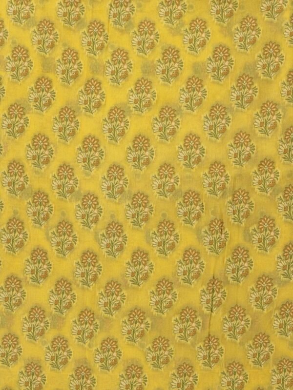 Adrika's luxurious Banarasi Chiffon Yellow Coloured Kurti & Dupatta Set with intricate Meenakari detailing