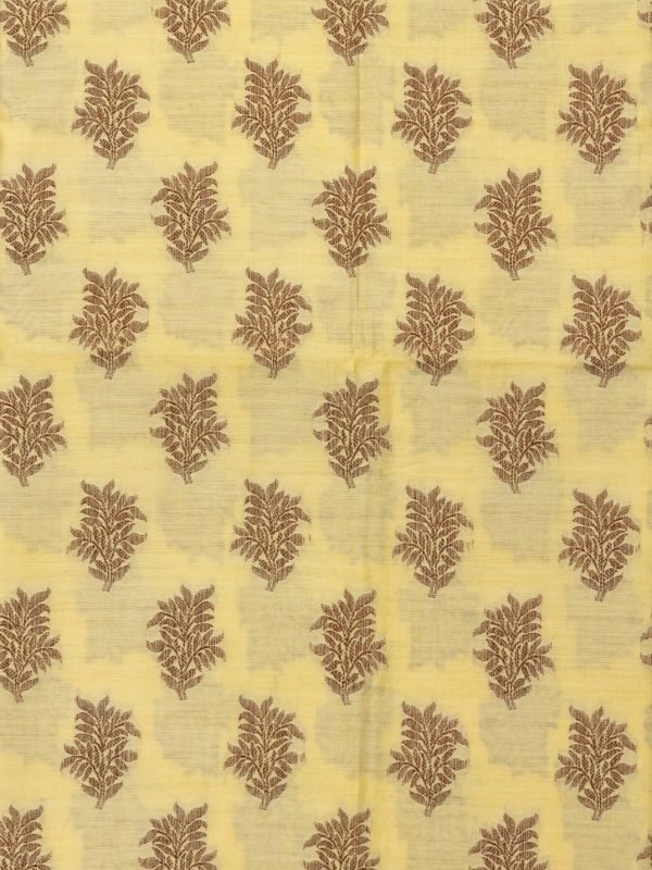 Handcrafted Banarasi Butter Silk Champagne Yellow Kurti & Dupatta Set by Adrika