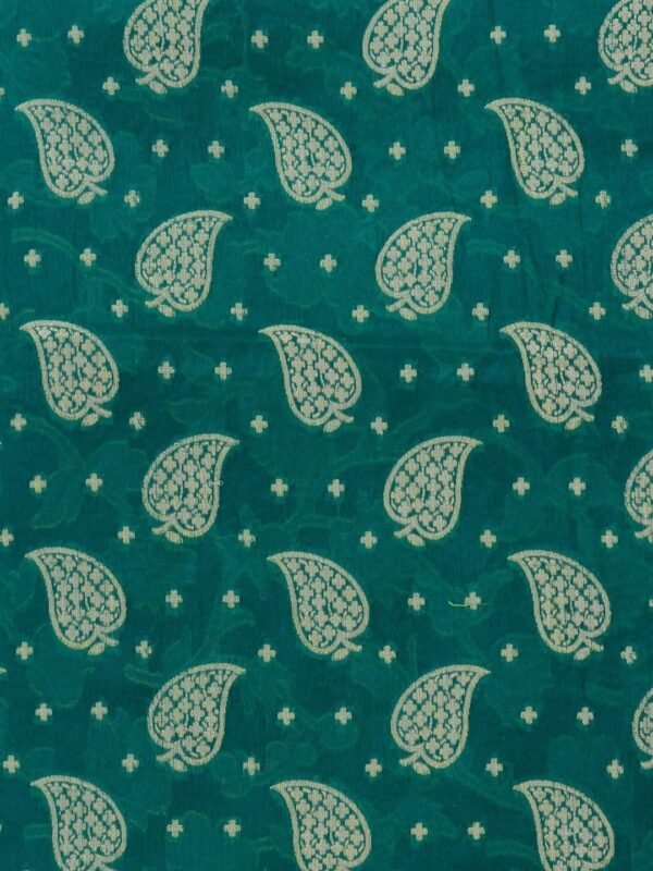 Handcrafted Banarasi Chiffon Rama Green Kurti & Dupatta Set by Adrika