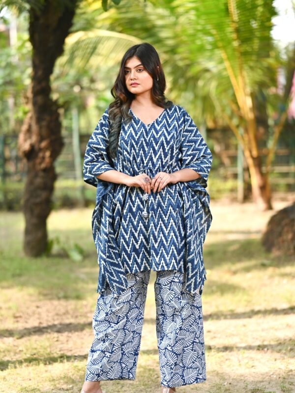 Adrika’s Hand Block Kaftan set