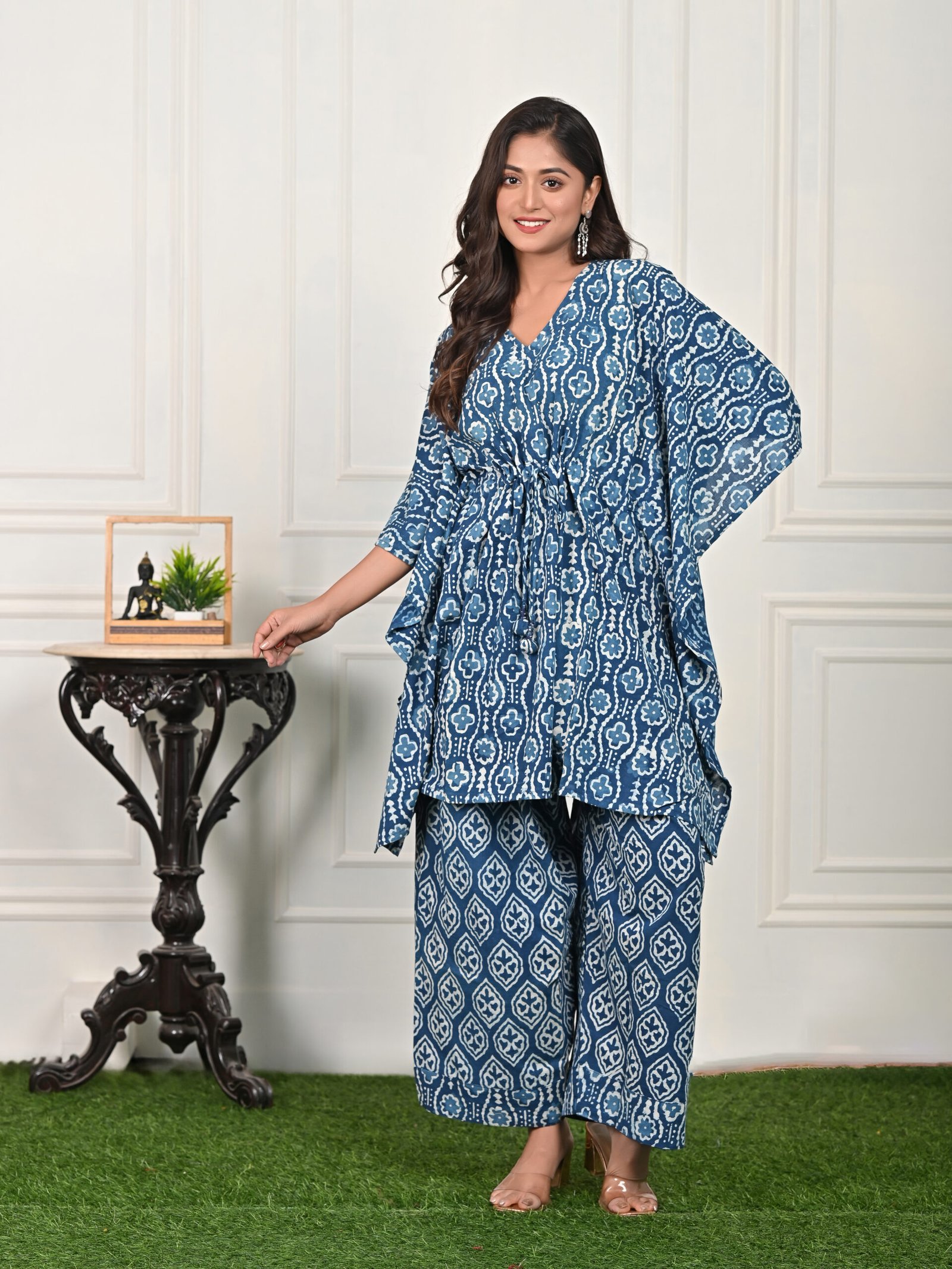 Adrika’s Hand Block Kaftan set