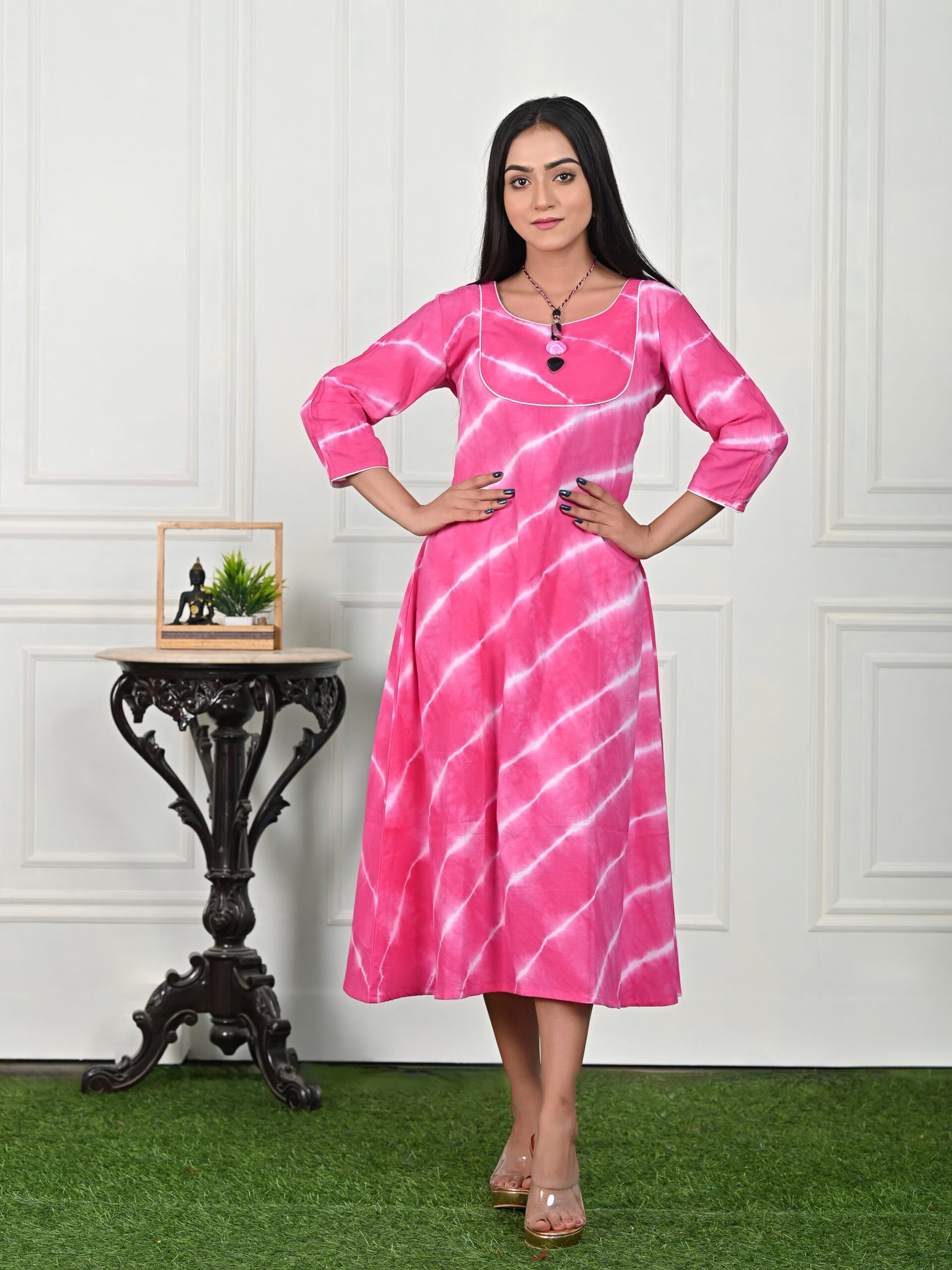 Adrika’s  Pink Tie & Dye Dress