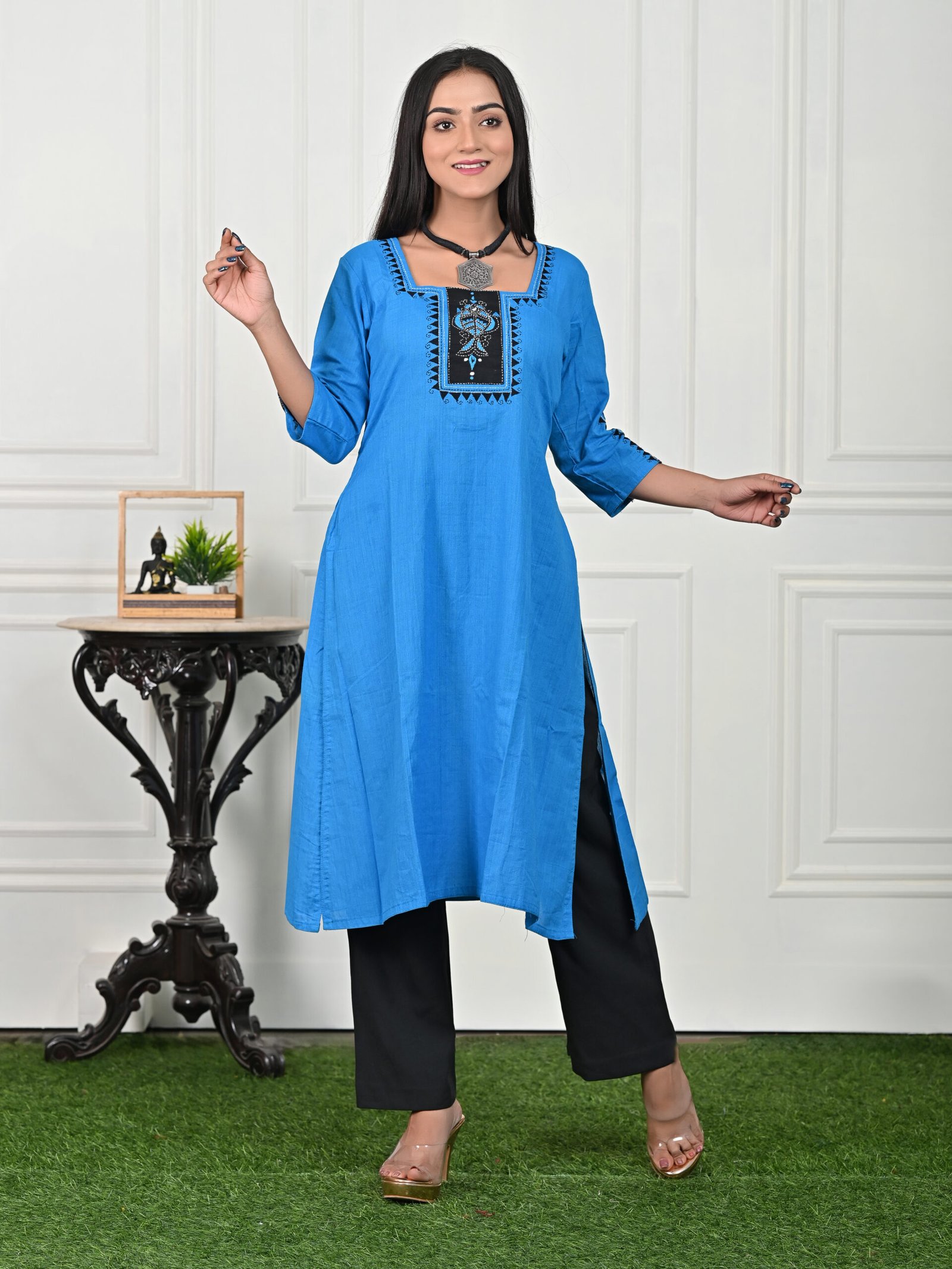 Adrika’s Blue Pure Cotton Kurti