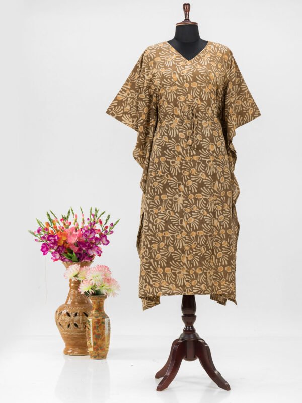 Adrika’s Dabu Brown Kaftan